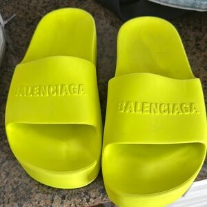 Balenciaga Neon Yellow Slides